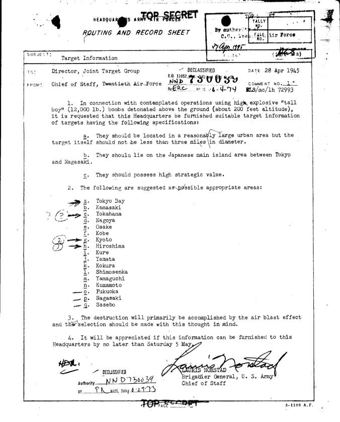ギャラリー 米国は第3の原爆投下を計画していた 写真と地図と機密文書 21点 ナショナルジオグラフィック日本版サイト