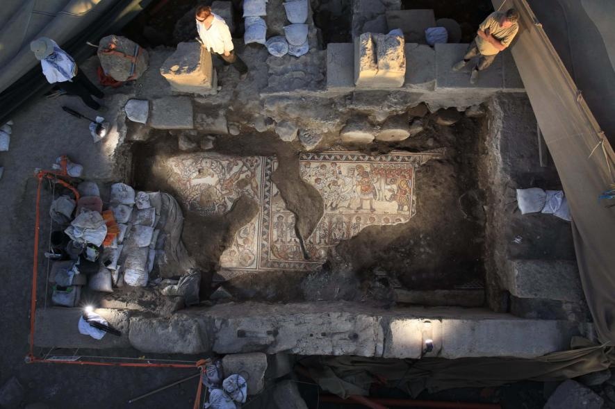 ギャラリー：「バベルの塔」など、驚きの古代モザイク画を発掘