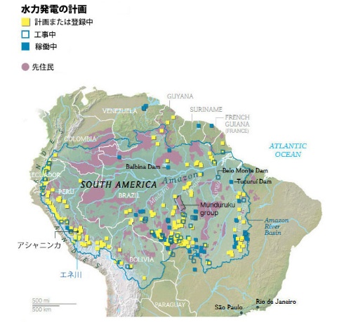 川 地図 アマゾン アマゾン熱帯雨林