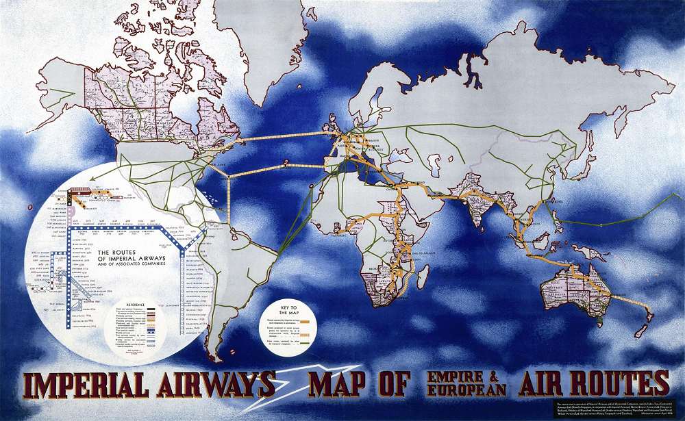 航空路線図でたどる空の旅、古き良き時代の冒険 | ナショナル ジオ