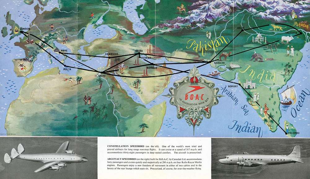 航空路線図でたどる空の旅、古き良き時代の冒険 | ナショナル ジオグラフィック日本版サイト