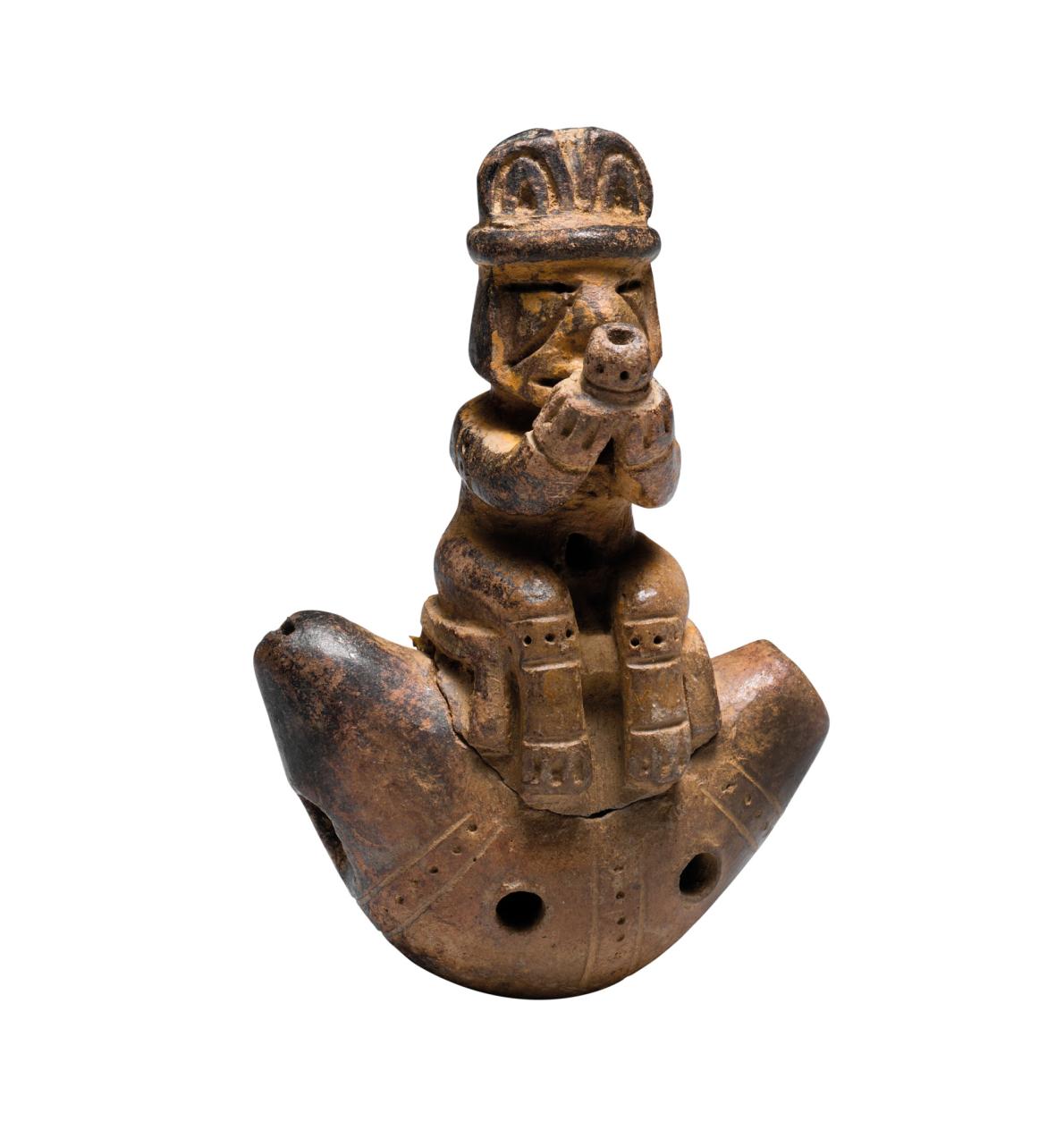南米系？ 土偶 ロバに跨った悪魔像 /土器・発掘品・土像