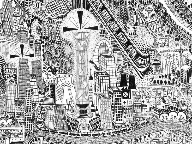 【参考ギャラリー】何度見ても面白い！詳しすぎる北京の手描き地図　画像８点