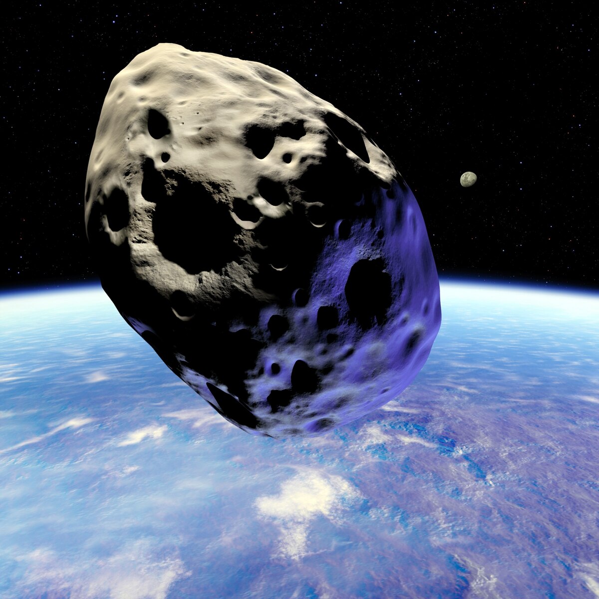 地球の月とは異なり、準衛星は地球の重力に捕らえられておらず、実際には太陽の周りを回っている。しかし地球とほぼ同じ軌道と公転周期を持つため、地球からは、あたかも地球の周りを回っているように見える。（DETLEV VAN RAVENSWAAY, SCIENCE PHOTO LIBRARY）