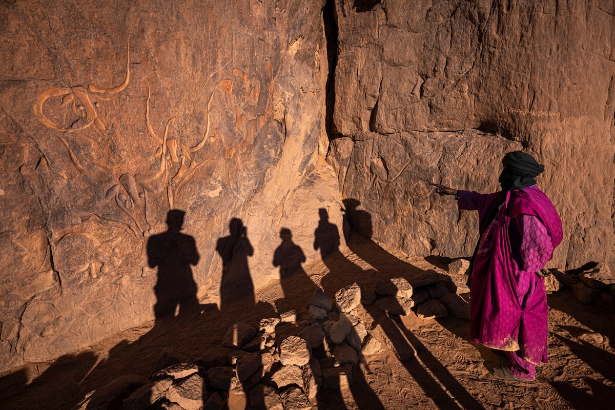緑豊かなサハラ砂漠を伝える古代の岩絵群、世界遺産タッシリ