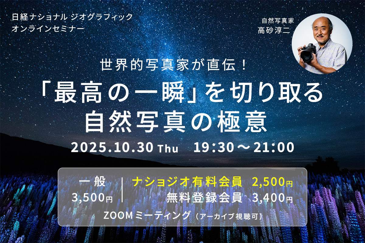 10/30 ウェビナー開催！】世界的写真家が直伝！「最高の一瞬」を
