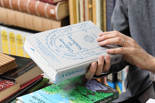 デビッド・サロの『A Gateway To Sindarin』。サロもトールキンファンの比較文献学者で、ネオ・シンダリンが発展する礎を築いた。現在でもファンたちが一種の共通言語として共有し、表現がどんどん増えているという。