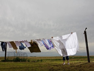 草原の洗濯物、カンザス州