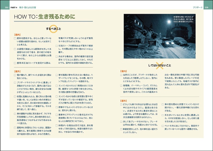 世界のどこでも生き残る 異常気象サバイバル術 サンプル画像⑥ HOW TO:生き残るために